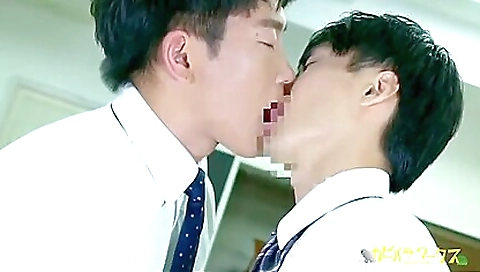 Japanese officer fucked by a handsome boss officer