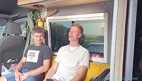 Two busty blonde babes and a tall dude fuck a tattooed babe
