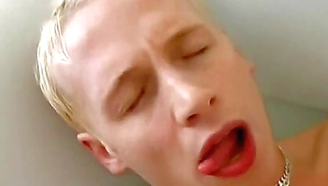 Blonde brunette fucks his thick cock and cum on his face