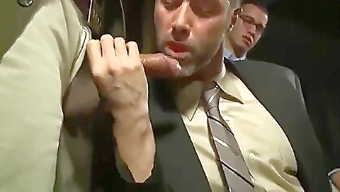 Big dick and a deepthroat on a table with a big group